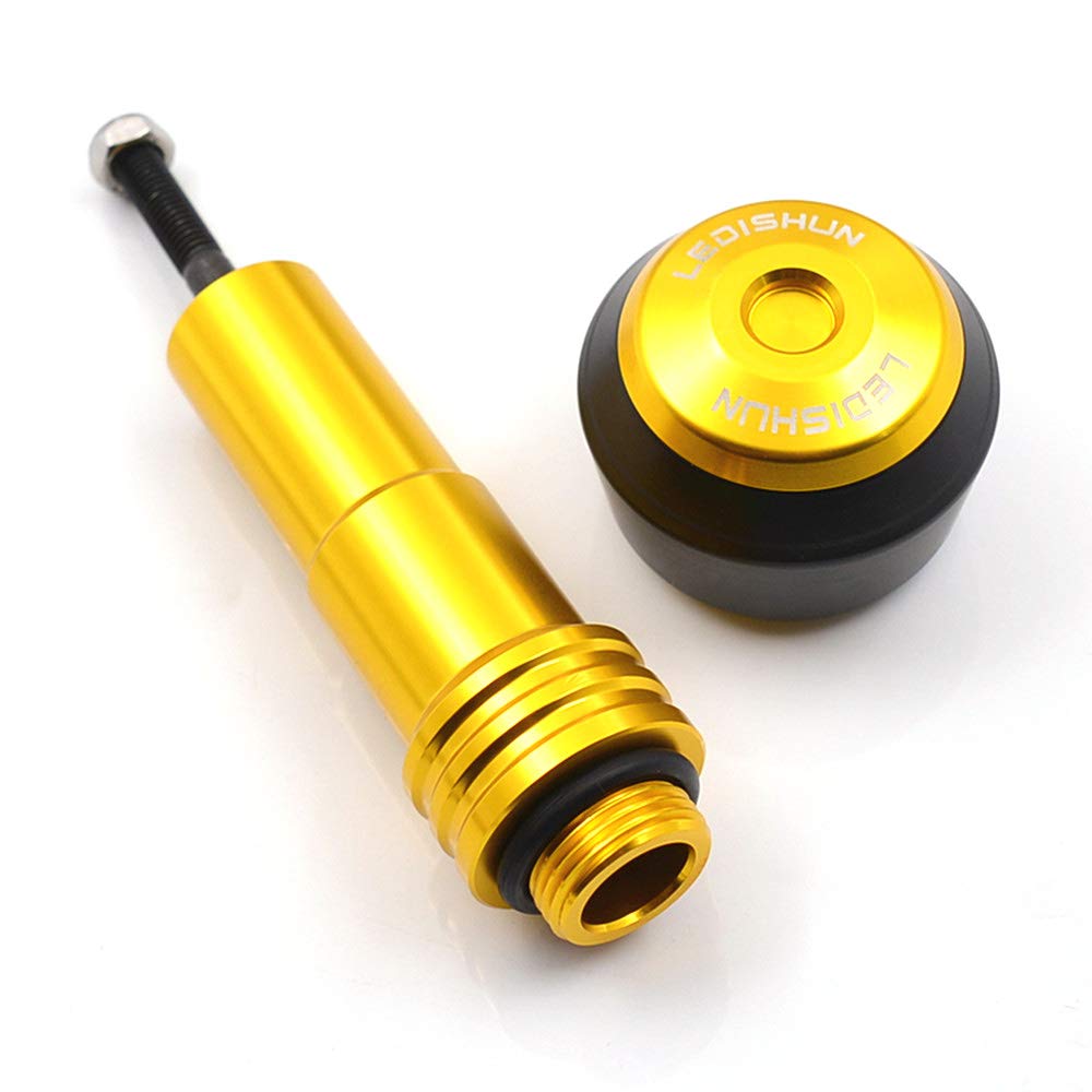 Suzuki GSX250R DL250 GW250 V-Strom250 HAYABUSA GSXR1300 Aluminum Muffler Slider Exhaust Pipe Slider (Gold)