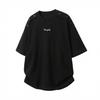 New casual short-sleeve men's summer T-shirt with detachable shoulder buttons, simple embroidery, and loose fit