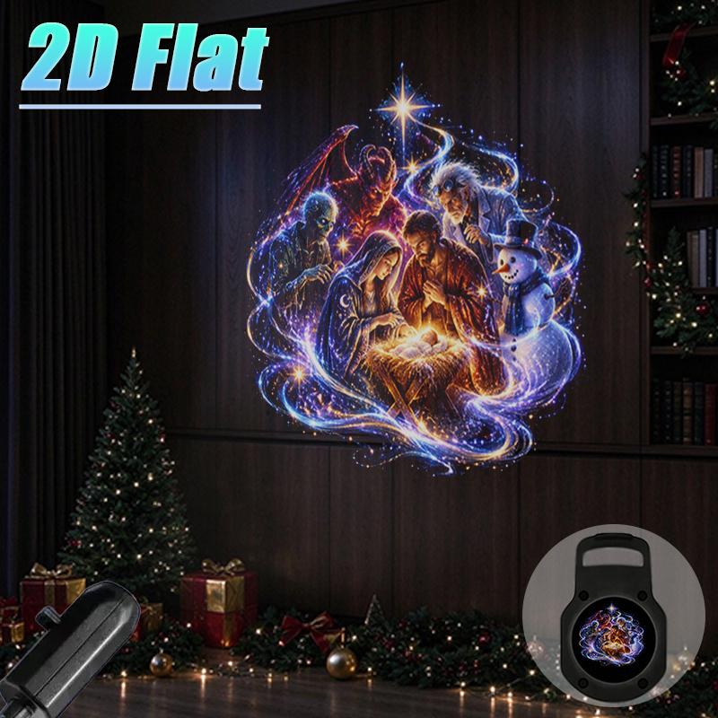 Usb Christmas Religious Projector Light 7 Patterns Mary Nativity Scene Projection Lamp For Bedroom Home Party Ambient Lighting
