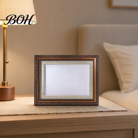 Lightweight Resin Photo Frame Vintage Frame, Art Mat Picture for Tabletop Display Artistic & Wall Mount, Decorative Studio Portrait Photos Durable