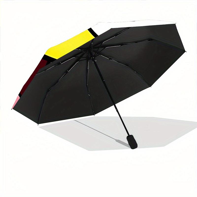 1pc SpongeBob Automatic Folding Umbrella, Portable Collapsible Design, 8-Rib Iron Frame, , All-Season Casual Outdoor Accessory for Christmas Birthday