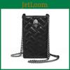 Stilvolle Schwarze Pu Mini-Schultertasche Mit Kettenriemen Und Einzigartigem Adlerkopf-Design