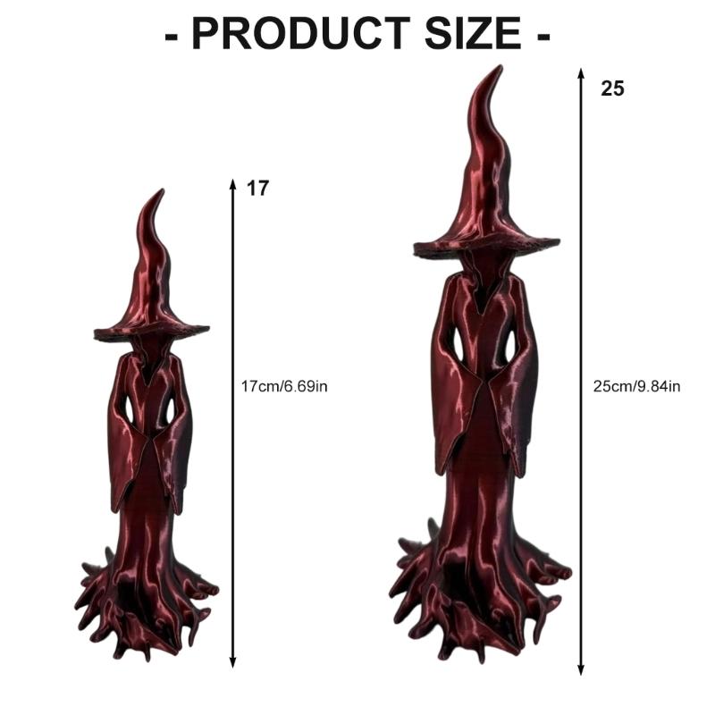 Mysterious Witch Figurine for Garden Porch Themed Display Dark Fantasy Ornament Lightweight Holiday Yard Decoration