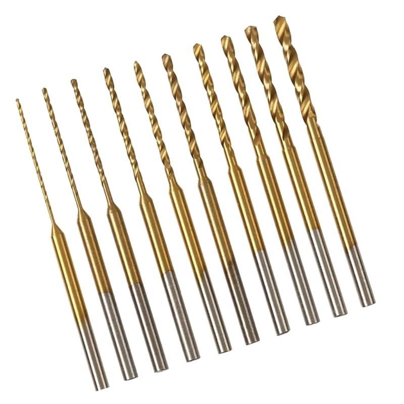10Pcs Mini Twist Drill Bit Tiny Drill for Precisions Drilling In & Metal