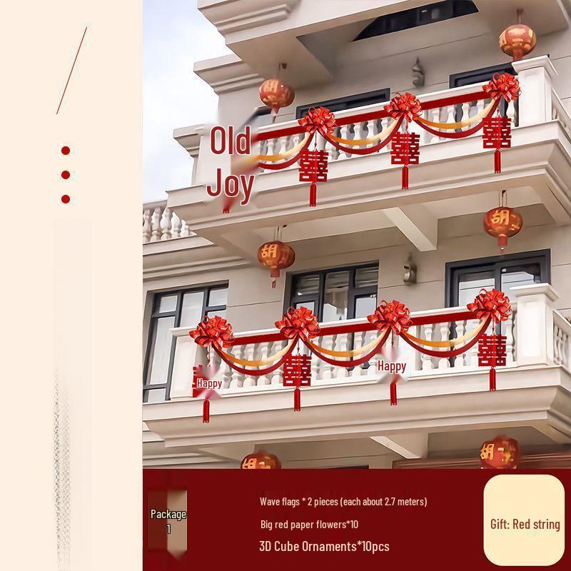 Outdoor Balcony Wedding Flower Decoration for Railings