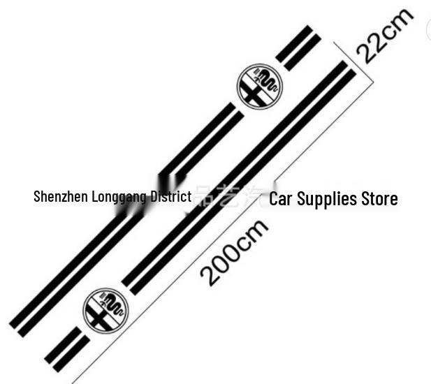 

X-322: Совместимые боковые наклейки и полосы для автомобилей Alfa Romeo Red