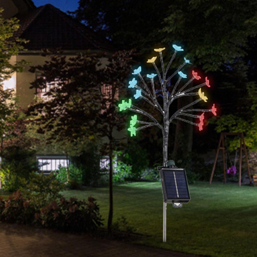 Solar Lawn Decorative Lights IP65 Waterproof Tree Form Lawn Atmosphere Light  Easy Installation Dustproof for Home Garden