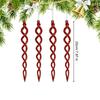 4/12PCS Glitter Twist Icicle Ornaments Christmas Tree Hanging Icicles Pendants Drop Xmas Tree Wedding Party Decoration Supply