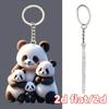 2d flat acrylic keychain pendant, Christmas decorative chain, flat decorative pendant pendant  red panda family photo pendant acrylic keychain pendant