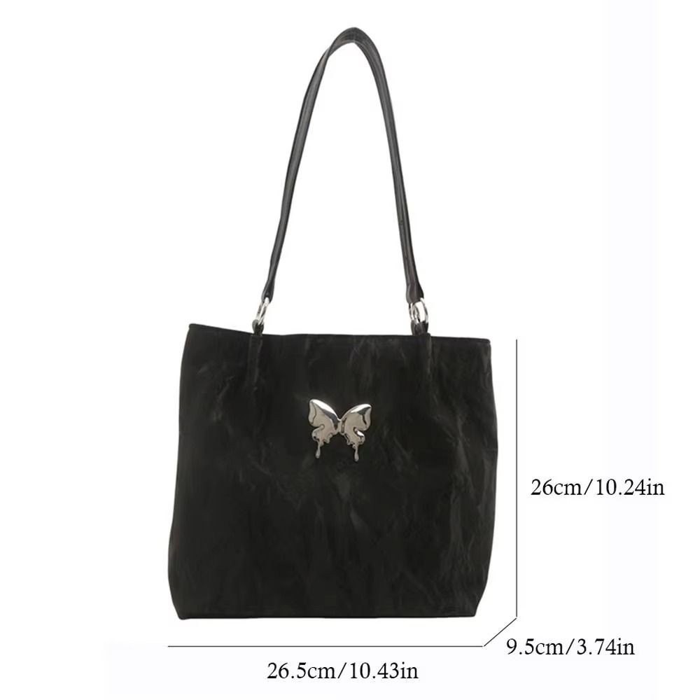 Solid Color Sweet Shoulder Bag Korean Style Luxury Handbag Fashion Underarm Tote Bag  Party
