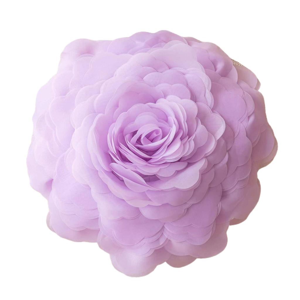 3D Rose Flower Decorative Cushions Pillows Case Handmade for Sofa Bed Living Room Bay Window Wedding Gift