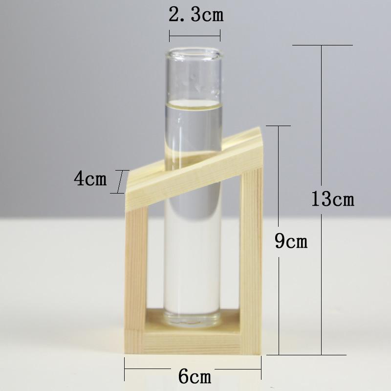 

Креативные гидропонные растения, стеклянные вазы-трубки с деревянной подставкой, террариумные вазы, украшения для домашнего стола