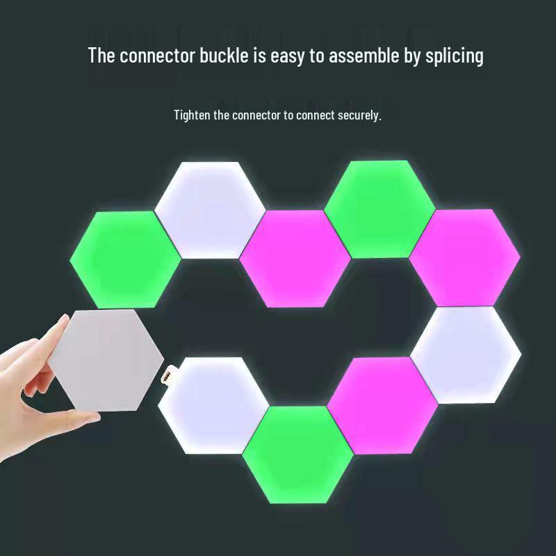 2021 RGB LED Color-Changing Honeycomb Decorative Wall Lamp