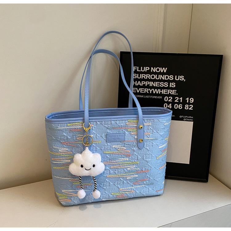 Canvas bag women's new popular large-capacity tote bag autumn and winter versatile cloth bag shoulder commuter bag