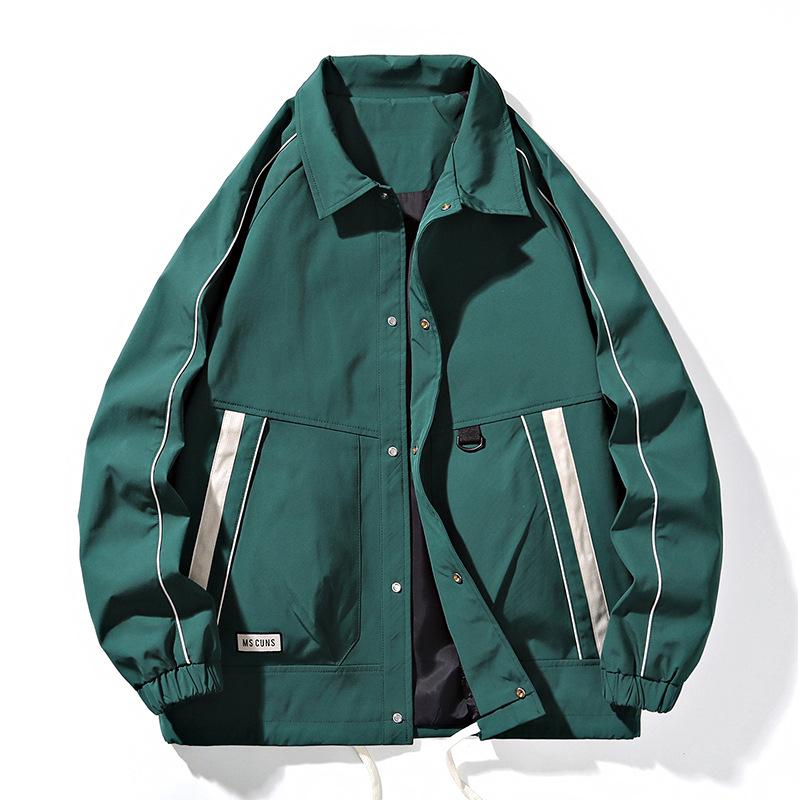 Jacket Men's Spring and Autumn New Men's Versatile Popular Loose Everyday Jacket Fashion Lapel Casual Men's Wear