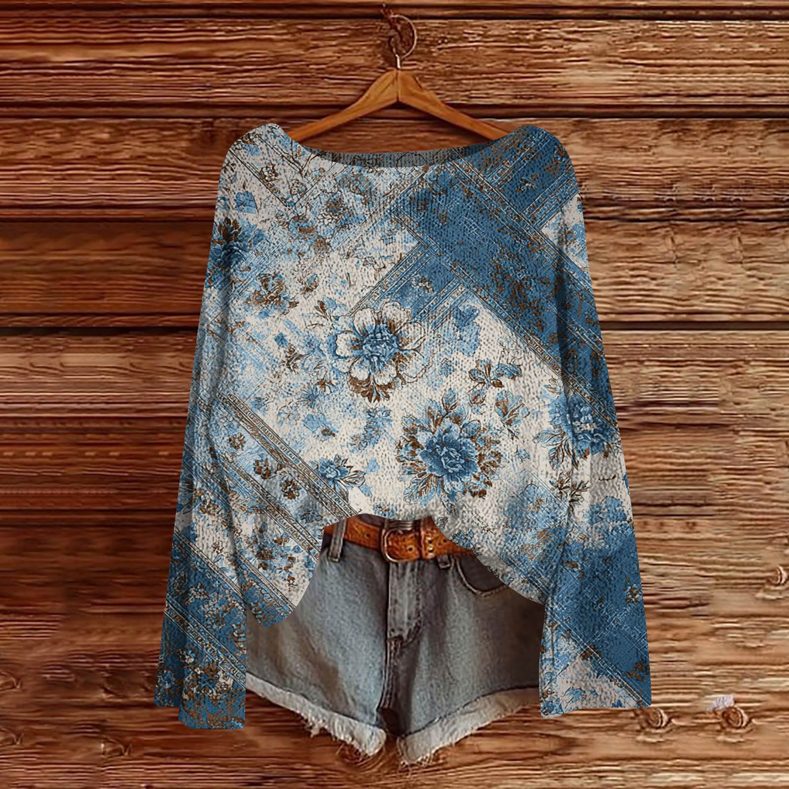 

Женский легкий свитер с круглым вырезом, повседневный вязаный пуловер с длинным рукавом XL небесно-голубой