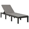 Chaise Longue - VIDAXL - Plastic Anthracite - Adjustable Backrest - Comfortable Cushion