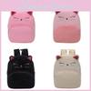 Kids Cartoon Plush Cat Backpack With Breathable Straps For Kindergarten School