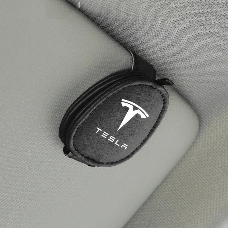 

Автомобильная наклейка Клипса для очков в салон автомобиля Tesla Хранение солнцезащитного козырька Кронштейн Автоаксессуары Для Tesla Model 3 Model S X Model Y Roadster чёрный