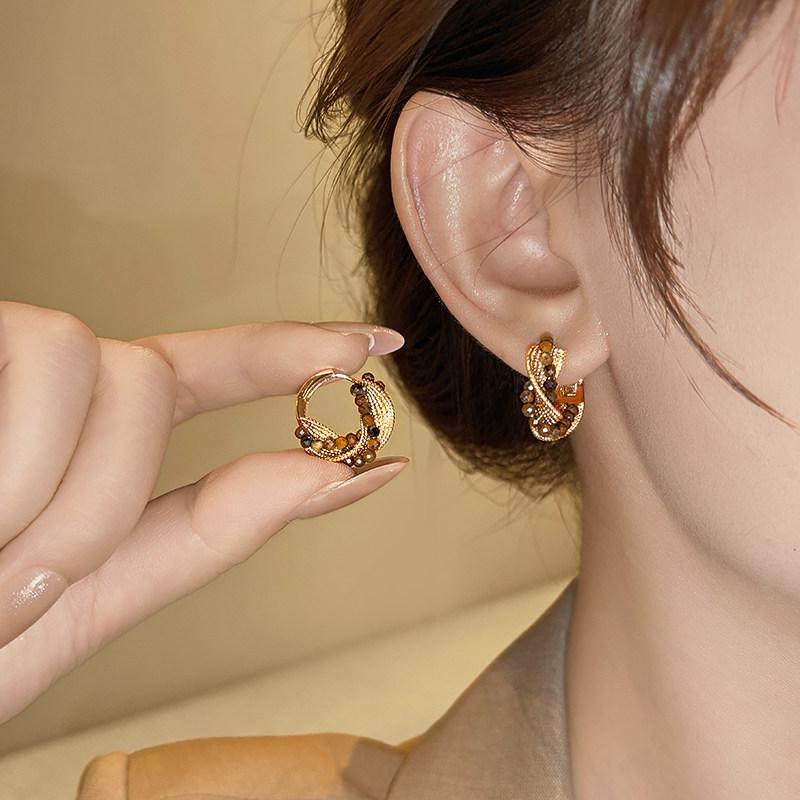 Female Winter Atmospheric Versatile Earrings 1 pair of earrings