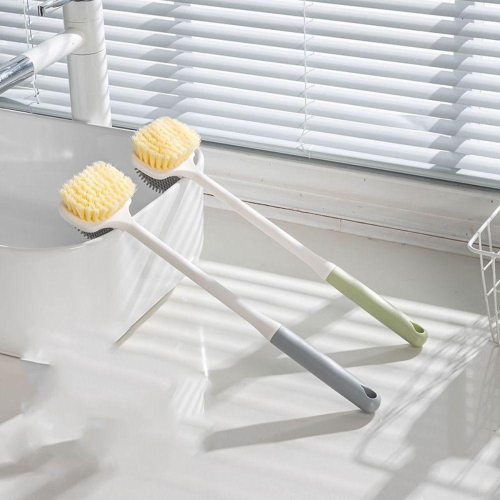 

Щітка для глибокого очищення швів пальців ніг з довгою ручкою Інструмент для миття ніг у душі Креативна скраберка для ніг grey