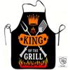 1pc King of The Grill Fun Print Apron, Durable And Easy To Clean, Adjustable Waist Tie, Material, Suitable for Kitchen Cooking,