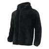 Men's Solid Color Casual Long-sleeved Double-sided Fleece Loose Hooded Zipper Hoodie Jacket