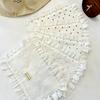 1Pc Placemat Rural Style Love Pattern Fresh Sweet Fabric Art Photography Props Coaster Originality Lace Trimmings Home Decor