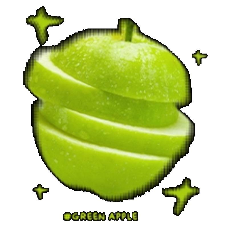 Damen Lässiges Lockeres T-Shirt Schwarz Grün Apfelscheiben-Druck Mit Sternen Und Text Grafik-Tee Für Alltagskleidung Und Streetstyle