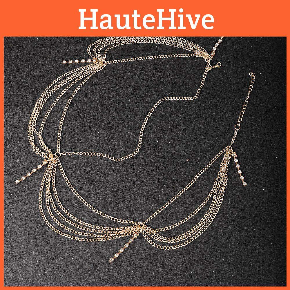 Decoration Rhinestone Fashionable Multi Layer Chain Design Headwear Women