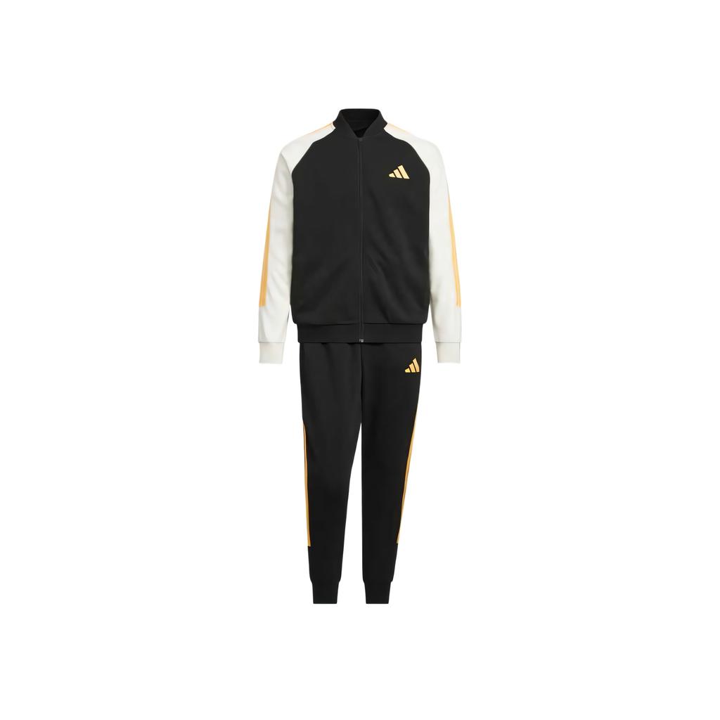 adidas Série Sports Lifestyle Pohodlný Měkký Šetrný k pokožce Prodyšný Ležérní Sportovní Oblek Unisex Sportovní Oblek Černá Han-Jade-Bílá JZ0106
