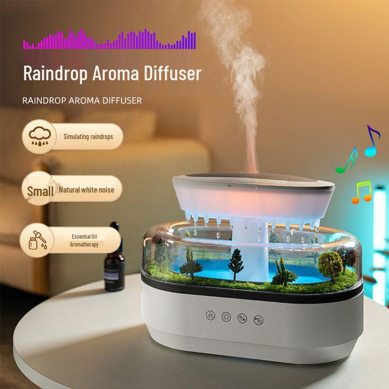 Ultrasonic Aroma Diffuser with Seven-Color Light & White Noise EU Plug