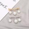 Fashion Brooch Pin for Women , Anti - Flash Collar Clip , Simple Metal Pearl Decorative Pin