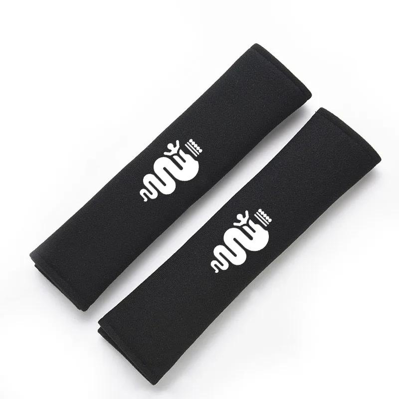 2PCS Letter Pattern Car Seat Belt Cover Breathable Seat Belt Harness Car Lnterior Cushion Shoulder Pad Universal