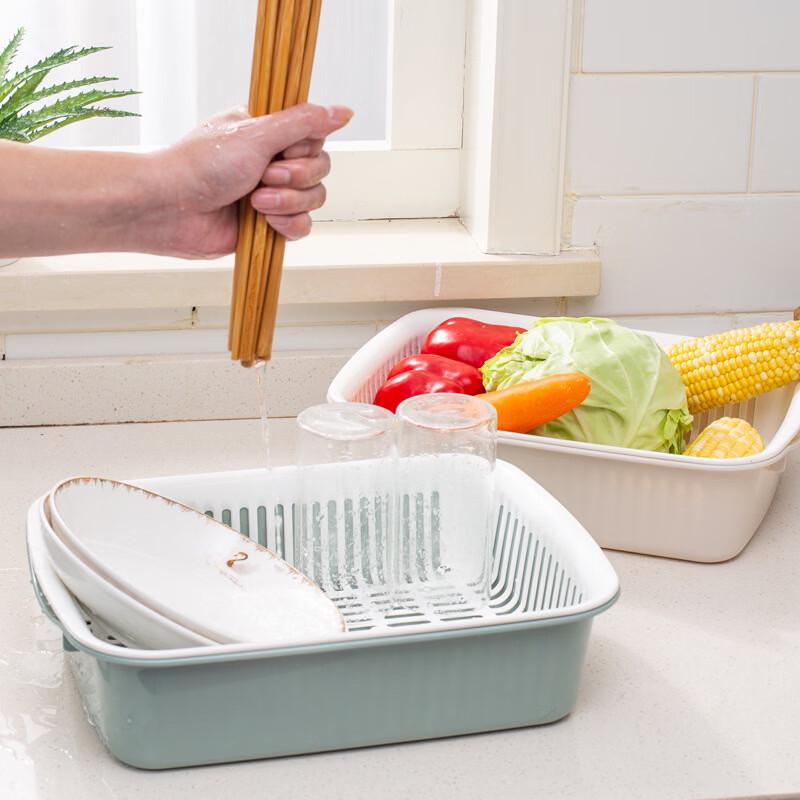 Abay Double-Layer Rectangular Drain Basket