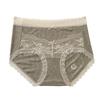 Plus Size Women's Lace Edge Girly Comfort Bag Hip High Elastic Skin Touch Midwaist Antibacterial Crotch Triangle Briefs