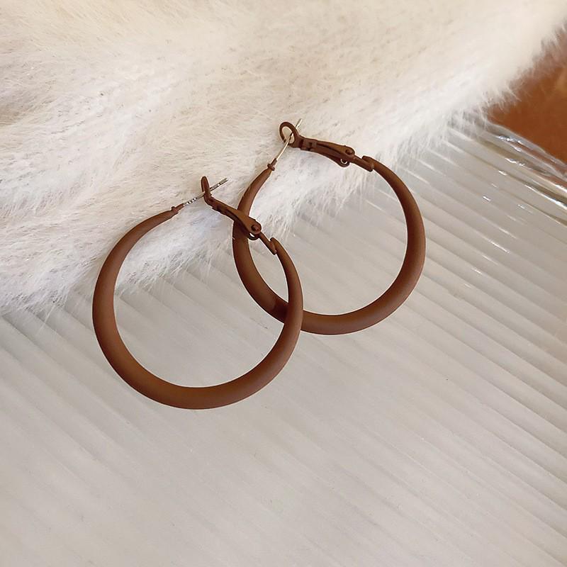 Silbernadel Leopard Harz Geo Runde Ohrringe, Retro Myer Stil, Nischen Design für Frauen