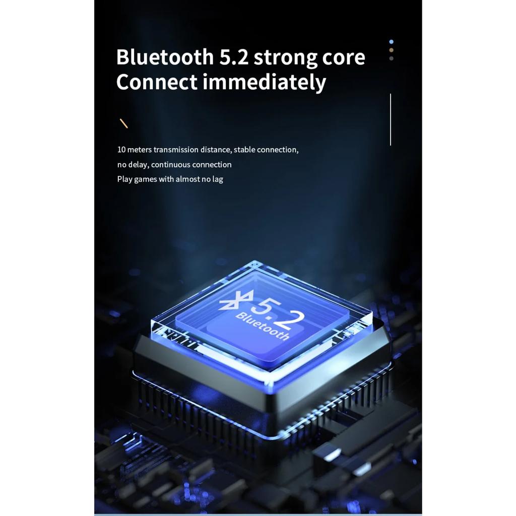 Bluetooth 5.2 Business Wireless Headphone Ear-Hook Mini HIFI Bass Noise Cancelling Earphone with Mic Earbuds Sport Game Headset