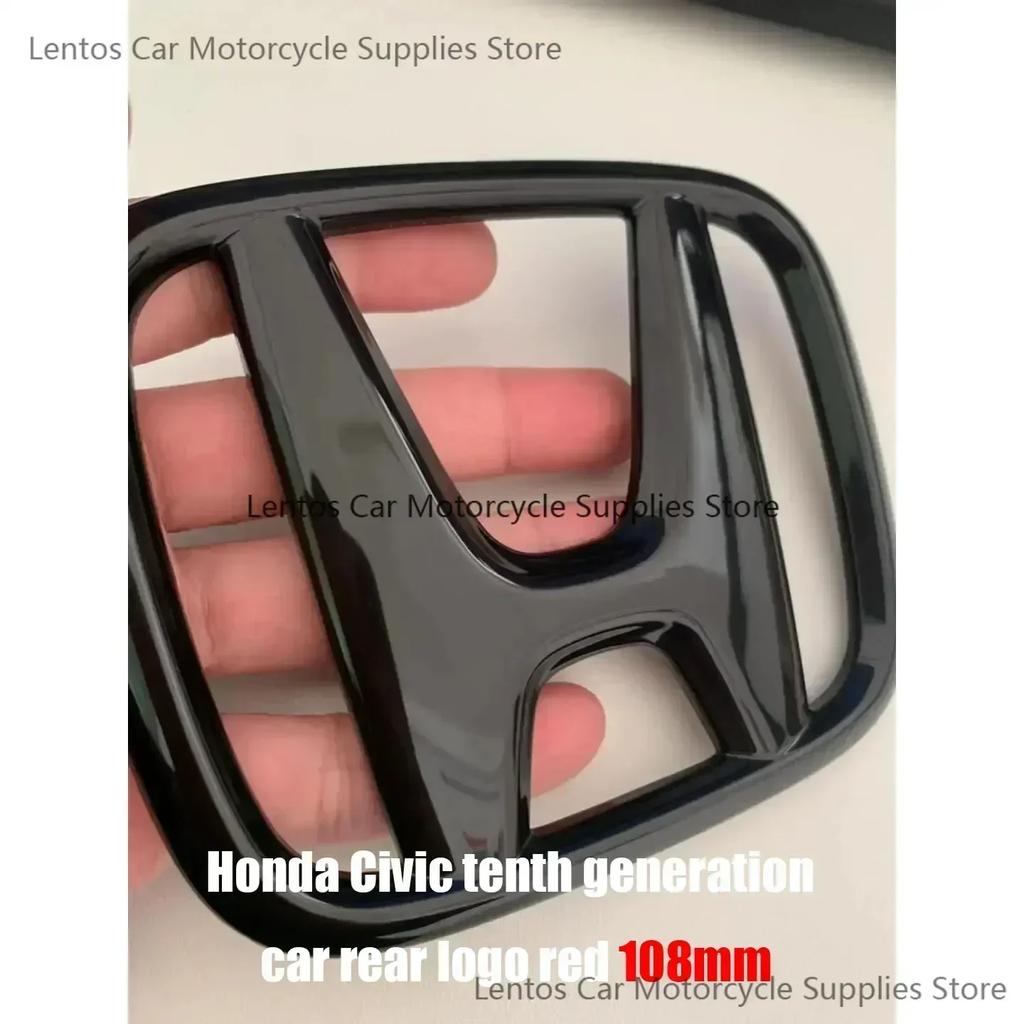 AAAME1 Car Modification Suitable for Honda 10th Accord/Civic Black Red Front Logo Covered Rear Logo Steering Wheel Modification Decor