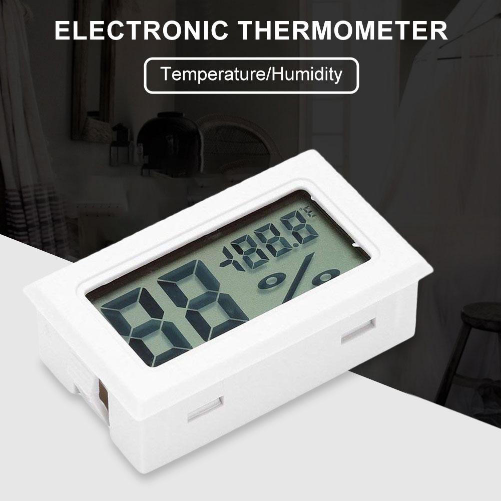 Mini Prob Termometreler LCD Ekran Prob Sıcaklık Nem Ölçer Fahrenheit Sürüngen Kuluçka Makinesi Akvaryum Kümes Hayvanları için Çok Yönlü