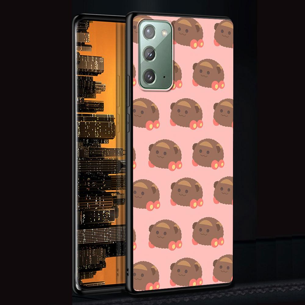 PUI PUI MOLCAR Cute Case for Samsung Galaxy Note 20 Ultra 8 10 Lite 9 TPU Phone Cover Note 10 Plus Black Soft Shell Funda Capa
