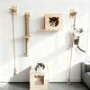 Kitten Sisal Rope Scratching Post With Shelf for Kitten Wall Mount Climbing Protect Your Furniture