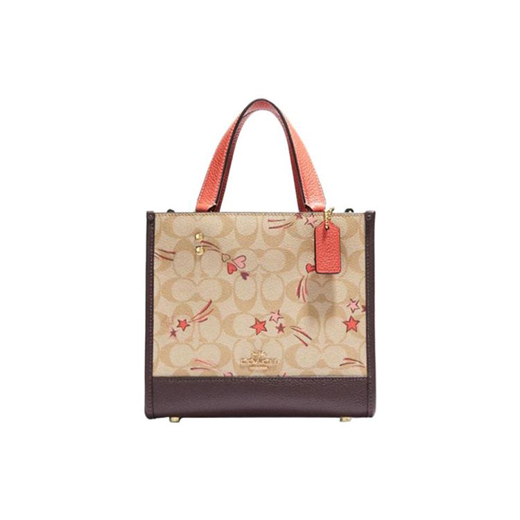 Coach Women Signature Canvas Crossbody Bag Lightweight Daily Purse CJ646-IMOT4 Basic Set (Bag+Dust Bag)