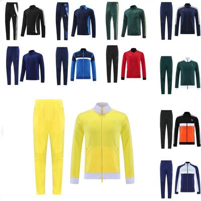 Aj No Team Emblem Football Suit Paris Tracksuit Football Suit Jacket Long Zipper Training Suit Set