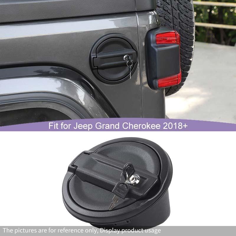 Aluminum Alloy ABS Gas Fuel Oil Tank Cap Cover With Lock For Jeep Wrangler JL 2018 Up Car Exterior Accessories