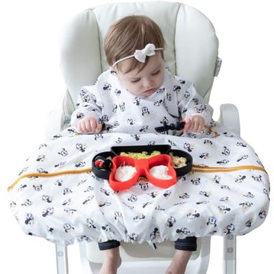 Bumkins Infant Disney Tray Mate Dining Table Integrated Long Sleeve Bib 41114, 411142 Mini Face, 1 Piece