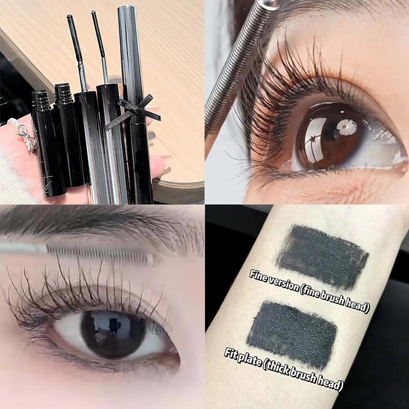 3D Bøyende Stålrør Mascara 3D Silkefiber Smudgefri Øyenvippeprimer Naturlig Svart Langvarig Øyenvippeextensions Kosmetikk