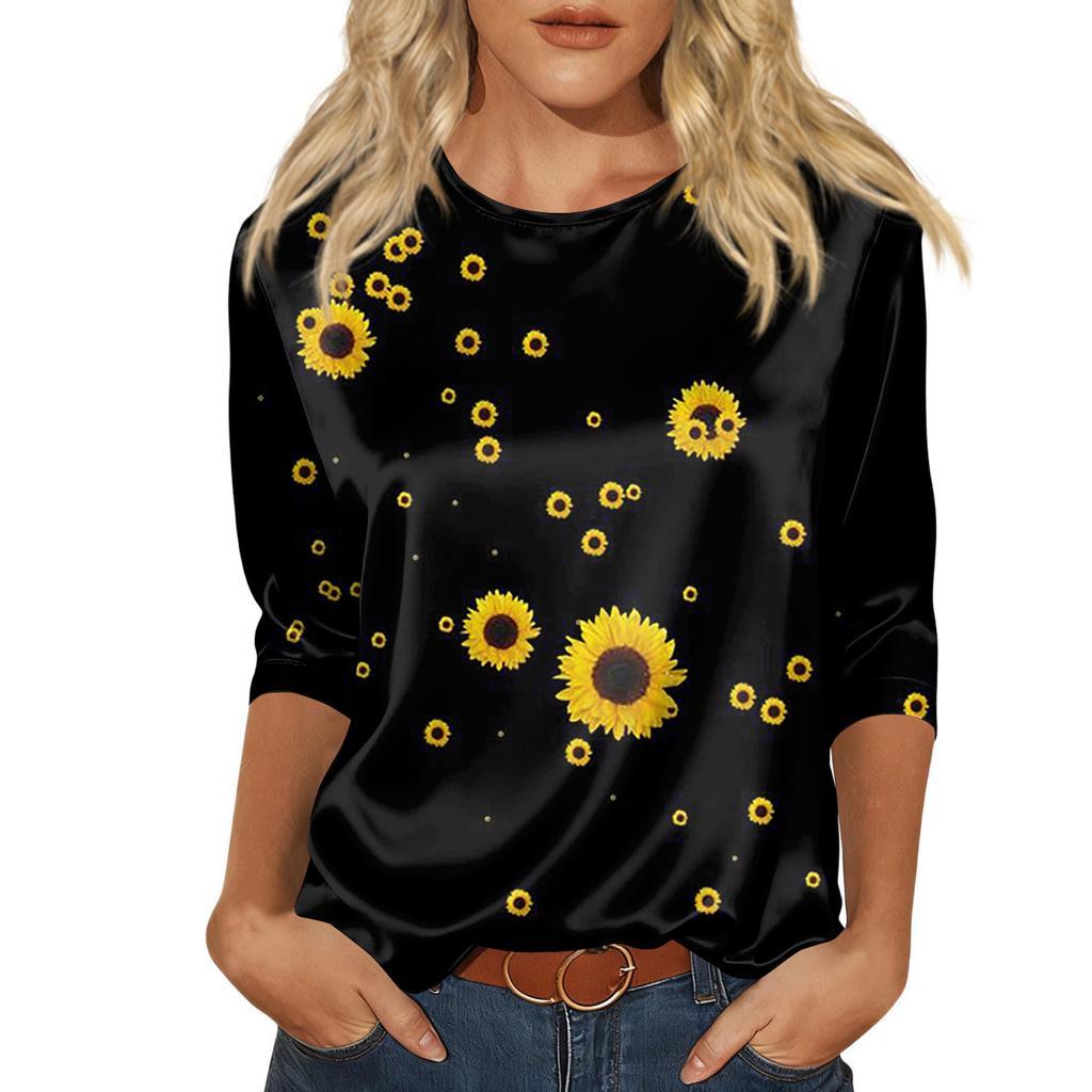 Blouse For Women Dressy 3/4 Long Sleeve Shirts Business Casual Outfit Tops