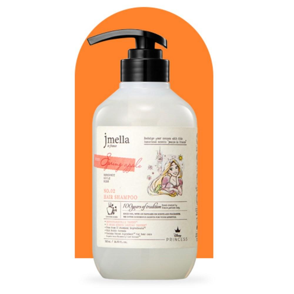 J.Mella en France Disney Spring Apple Shampooing Parfumé Cheveux Parfum Floral Pomme, 1L, 2 unités.
