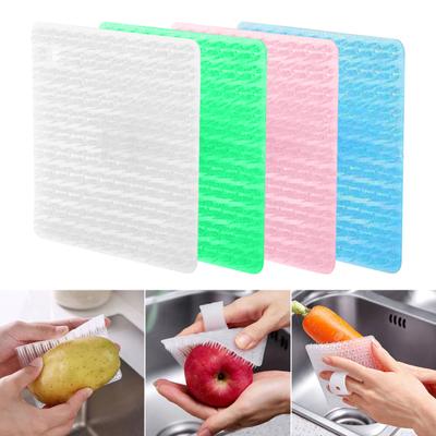 4Pcs Fruit Vegetable Cleaning Brush Ergonomic Design Gentle Cleaning Elastic Bristles Fruit